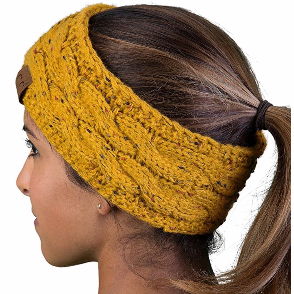 Knit Sherpa Lined Headband Ear Warmer